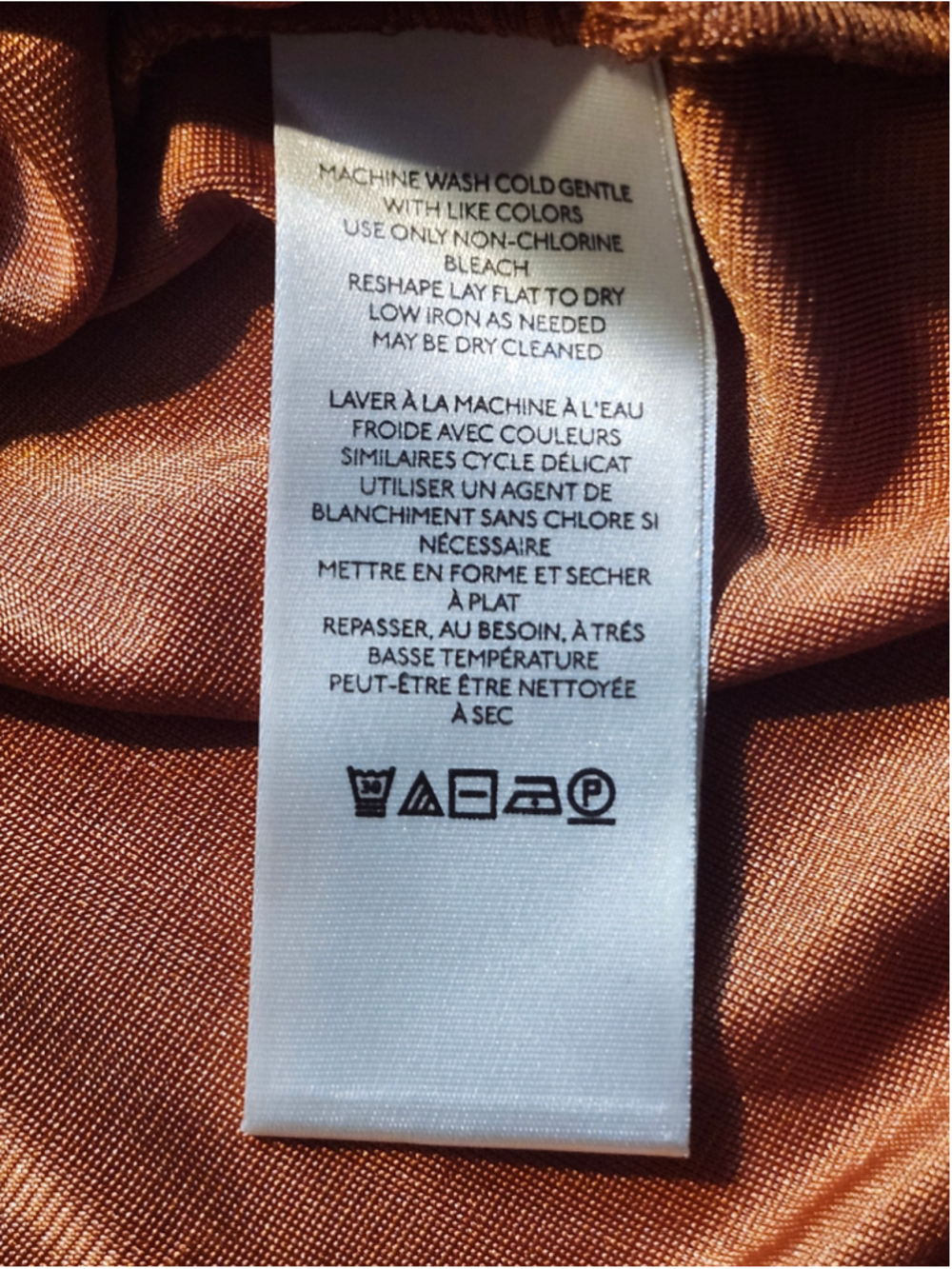 Women's Anthropologie Long Sleeve Ruched Top, Copper M - Picture 5 of 5